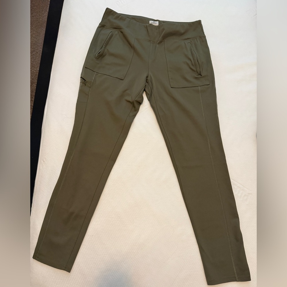 Womens olive green leggings large